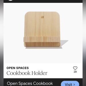 Natural Wood Cookbook Stand